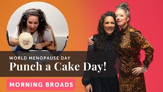 Punch a cake for World Menopause Day [upl. by Atnuahs]