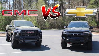 GMC Canyon AT4X VS Chevy Colorado ZR2  Which Midsize Off Road Truck Is Better [upl. by Eineg488]