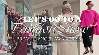 GO WITH ME TO A FASHION SHOW  BREAST CANCER AWARENESS MONTH fashion [upl. by Harty752]