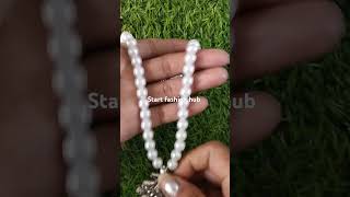 DIY pearl necklace making at home trending jewellery idea creative shotrs beadedjewelry [upl. by Stewardson]