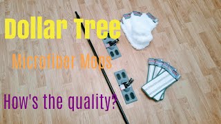 DOLLAR TREE MICROFIBER MOPS CLEANING PRODUCT REVIEW MICROFIBER MOP CLEANING  SHANETTADIYLIFE [upl. by Ilan109]