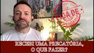 RECEBI UMA PRECATÓRIA O QUE FAÇO [upl. by Sucramd]