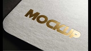 PSD Mockup Closeup Embossed Gold Logo  Adobe Photoshop [upl. by Rettig]