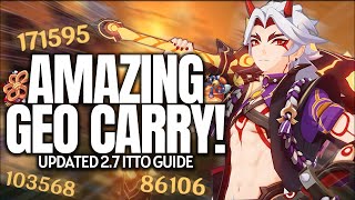 AMAZING Geo Carry UPDATED Itto Guide  Kit Combos Artifacts Weapons Teams  Genshin Impact 27 [upl. by Leary]