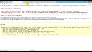 Fix Error Invalid postback or callback argument in Aspnet C [upl. by Orr]