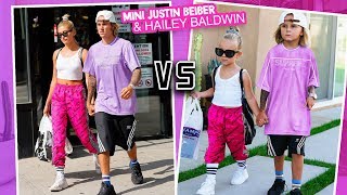 MEETING MINI JUSTIN BIEBER  HAILEY BALDWIN recreating EXCLUSIVE never before seen  Slyfox Family [upl. by Bostow415]