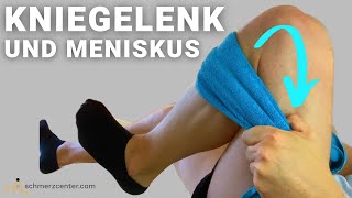 Kniegelenk  Mobilisation bei Meniskus Schmerzen  Meniskus Übungen  Mein Physio [upl. by Nitsirk]