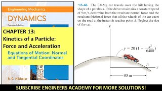 1368  Kinetics of a Particle  Chapter 13 Hibbeler Dynamics 14th  Engineers Academy [upl. by Endo]