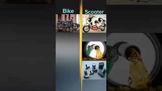 bike vs scooter shorts trending funny facts [upl. by Pricilla]