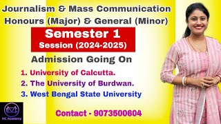 Journalism amp Mass Communication Honours amp GeneralSemester 1Session20242025 Admission going on [upl. by Kroll]