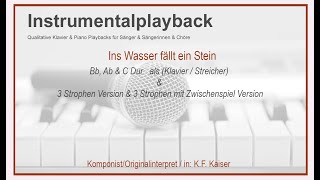 Ins Wasser fällt ein Stein  Klavierversion  Instrumental DEMO [upl. by Einahpets540]