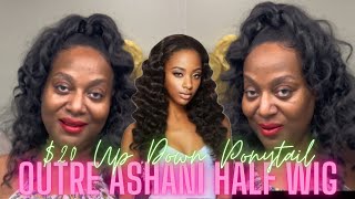 20 Natural Slay Half Up Half Down Outre Ashanti Half Wig Amazon Delivery Overnight [upl. by Cunningham834]