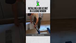 How to install a box AC unit in a sliding window part 1 [upl. by Aneehsor]