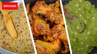 3 Kenyan Recipes  Mshenye Recipe  Kuku Kienyeji Recipe  How to Make Mukimo  Kenyan Foods Infoods [upl. by Naujled]