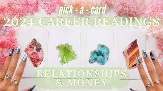 🍀Your 2024💼Career👩‍❤️‍👨Relationships💸Finances Predictions💕🔮✨pick a card ♣︎ tarot reading✨🔥 [upl. by Assecnirp]