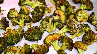 Garlic Butter Roasted Broccoli Recipe  Easy Broccoli Side Dish [upl. by Otit]