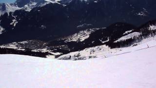 70 dalingspercentage zwarte piste in Serfaus met helmcamera [upl. by Strang372]