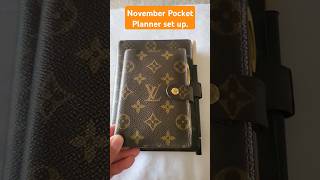 NOVEMBER MONTHLY POCKET PLANNER SET UP 🍁🍂 louisvuittonpocketplanneragendaplannerNovemberfall [upl. by Mcintyre364]