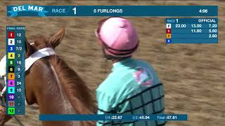 Granitiansevensix wins race 1 at Del Mar 72823 [upl. by Ardnnek]