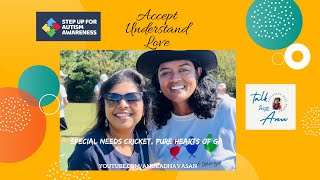 Talk With Anu  Cricket Match for Special Children  Pure Hearts of GA  Autism Awareness [upl. by Dougald]