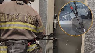 LoneFirefighter Forcible Entry Using Halligan and Hook [upl. by Fayina]