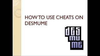 How to use cheats on desmume [upl. by Anahsit]