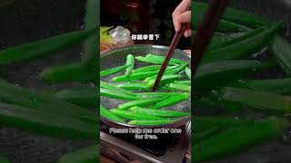 Okra is a nutritious food with great preparation cooking food delicious recipe chinesefood [upl. by Audwin]