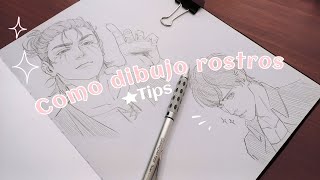 ✿ Cómo dibujo rostros  tips ✿ [upl. by Brenk]