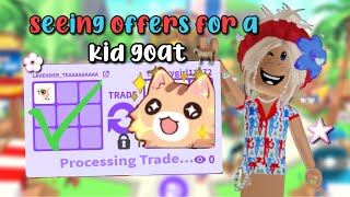 SEEING OFFERS FOR A KID GOAT 🎈🎡 kuromiplaysadopme GREAT OFFERS adoptmepreppy [upl. by Yralih]