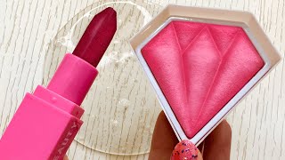 PINK MAKEUP SLIME Mixing Lipstick Lip balm into Slime Satisfying Slime Videos 1 [upl. by Shela372]