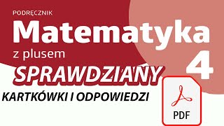 Matematyka z plusem 4 Testy i sprawdziany PDF Kartkówki [upl. by Eniron]