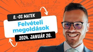 2024es 8os matek felvételi megoldások 💪💪💪 [upl. by Arayt]