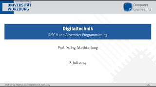 11 RISC V und Assemblerprogrammierung Teil 2 [upl. by Itsim339]