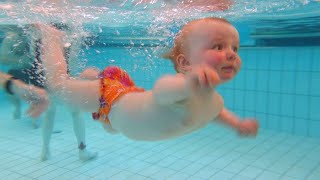 TRY NOT TO LAUGH CHALLENGE 3  Babies Playing Water In The Pool  PatPat [upl. by Tien]