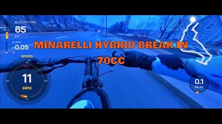 Engine Break In  70cc Iron Minarelli Hybrid [upl. by Aisatnaf707]