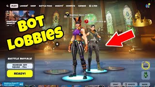 How to Play Bot Lobbies in Chapter 5 Season 4 of Fortnite Free Wins [upl. by Ludmilla]