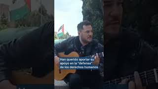 Artistas españoles se suman a la acampada proPalestina en la Universidad de Madrid [upl. by Lanita]