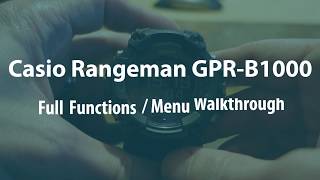 Casio Rangeman Features Menu Walkthrough [upl. by Ratib515]