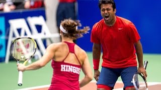 Leander Paes amp Martina Hingis 71614 Mixed Doubles Highlights [upl. by Gurango972]