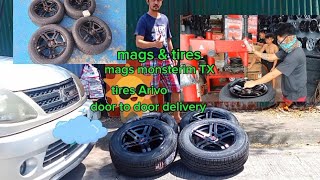 mags monsterim TX 5holes size 15 amp Arivo tires 1956515 door to door delivery [upl. by Alcina637]