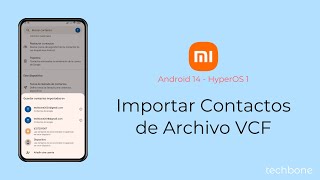 Importar Contactos de Archivo VCF  Xiaomi Android 14  HyperOS 1 [upl. by Naitsirt]