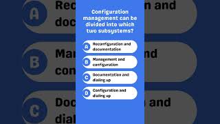 Configuration management can be divided into which two subsystems [upl. by Gnahc43]