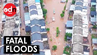 Chinas Deadly Floods Dramatic Footage Captures Cities Under Water [upl. by Acinyt]