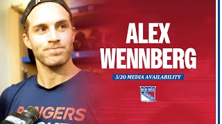 NYR Practice Alex Wennberg Media Availability  March 20 2024 [upl. by Hu]