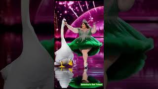 The positive energy of the fat girl on the AGT stage dance talent [upl. by Mateo473]