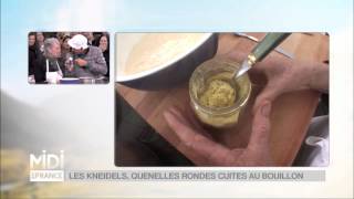 RECETTE  Kneidels quenelles de fromage blanc cuites au bouillon [upl. by Suelo]