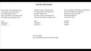 Lied der Steinklopfer Text Kurt Tucholsky 1929  Christoph Holzhöfer [upl. by Claribel614]