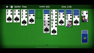 Solitr  How to Play Spider Solitaire 1 Suit [upl. by Jere318]