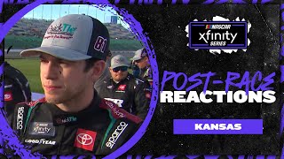 Chandler Smith ‘understands’ Cole Custer’s frustration in tight battle  NASCAR  Kansas Speedway [upl. by Einra]