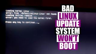 An Update Borked My Linux System How Did I Fix It [upl. by Llenaej]